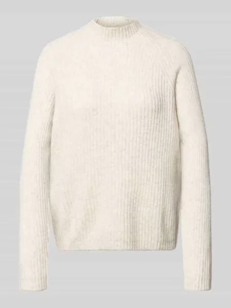 Sweter z dzianiny o kroju regular fit z dodatkiem bawełny Tom Tailor Denim biały