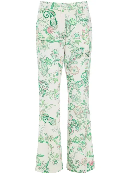 Dea Kudibal Pantaloni cu dungă Rihanna crem roz verde