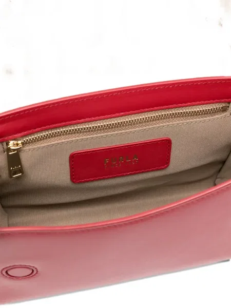 Кожаный чанта куфарчета Furla червено