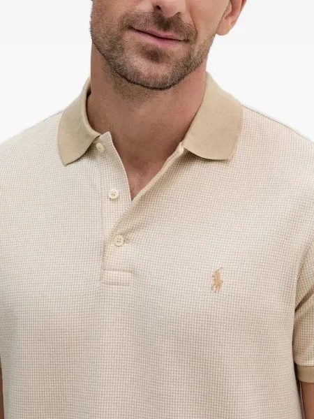 Șapcă Polo Ralph Lauren în carouri din țesătură twill cu imagine alb
