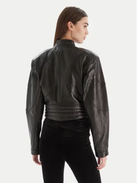 Versace Jeans Couture Usnjena jakna črna