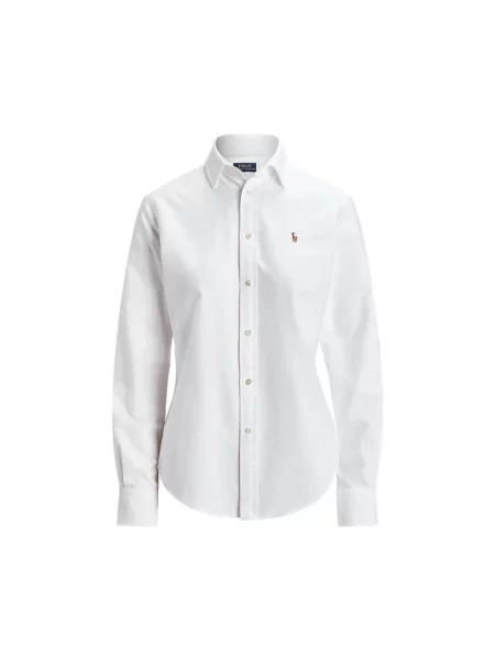 Polo Ralph Lauren bluzka koszulowa Kobiety jednolity 34 biały