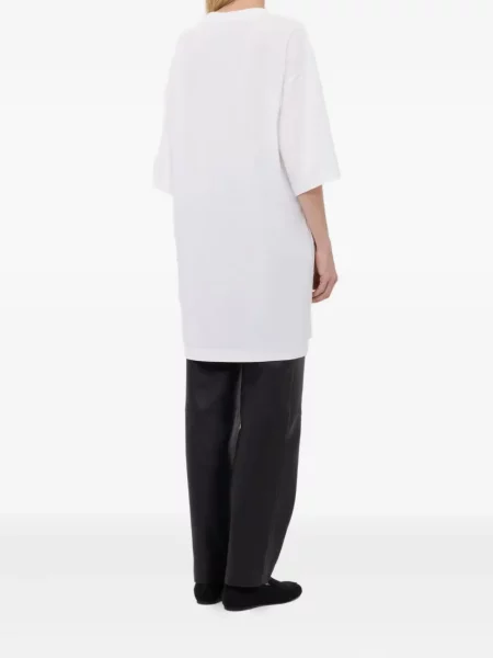 Tricou Loulou De Saison cu decolteu rotund alb