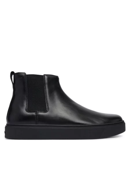 Calvin Klein Sztyblety Hybrid Clean Chelsea Wax Lth czarny