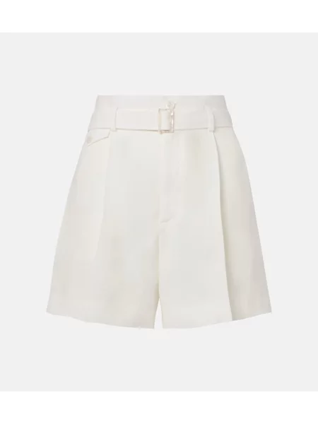 Cu centură pantaloni scurți Ralph Lauren Collection de in alb