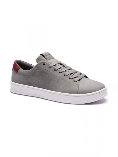 Calvin Klein Bőr sneakers tornacipő szürke