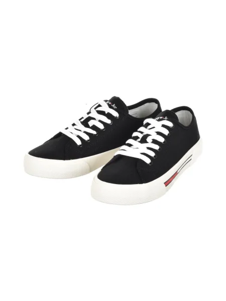 Blugi Tommy Hilfiger din canvas negru