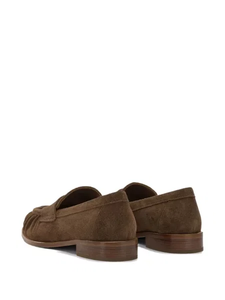 Loafers Strategia Shoes σουέντ με βολάν καφέ