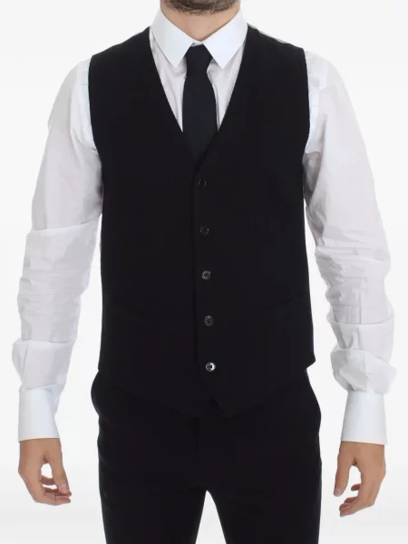 Vestă Dolce & Gabbana cu decolteu în V negru