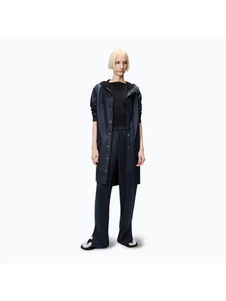 Kurtka Rains Long Jacket navy niebieska