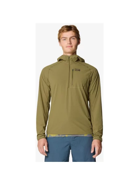 Koszulka Mountain Hardwear Sunshield Half Zip z długim rękawem caña L zielona