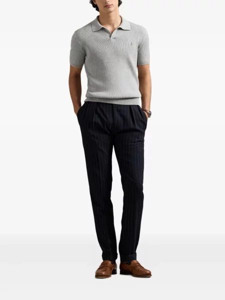 Ριγέ polo Polo Ralph Lauren με κουκούλα με αυτόγραφο λευκό