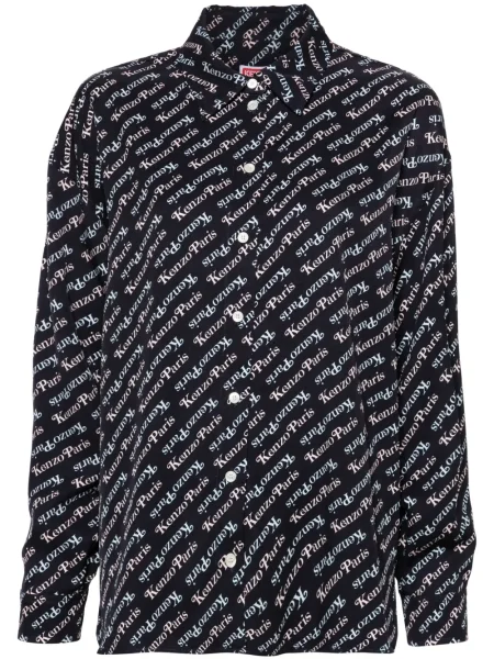 Cămașă Kenzo cu imagine albastru