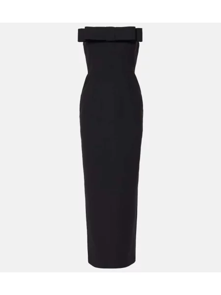 Sukienka koktajlowa The New Arrivals Ilkyaz Ozel z kokardką garniturowa czarna