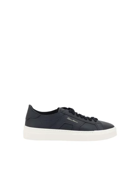 Sneakersy Santoni skórzane niebieskie