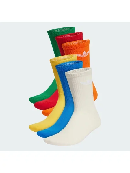 ADIDAS ORIGINALS Ponožky Trefoil modrá / žlutá / zelená / oranžová / červená bílá