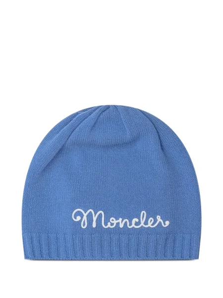 Czapka dziecięca Moncler Enfant niebieska