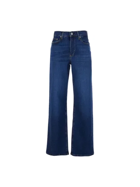 Szerokie jeansy Ag Jeans niebieskie