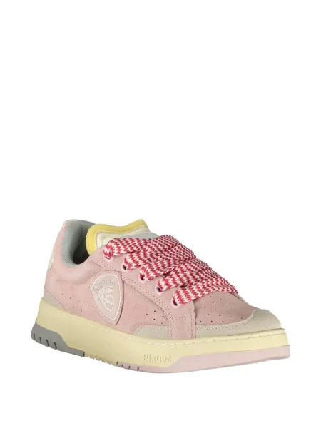 Sneakers Blauer με κορδόνια σουέντ ροζ