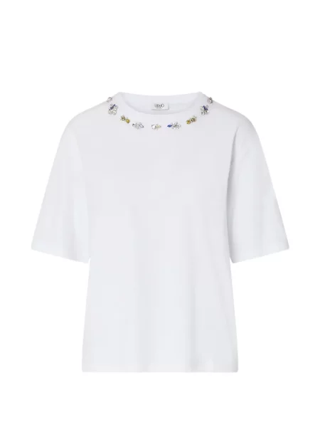Tricou Liu Jo cu broderie alb