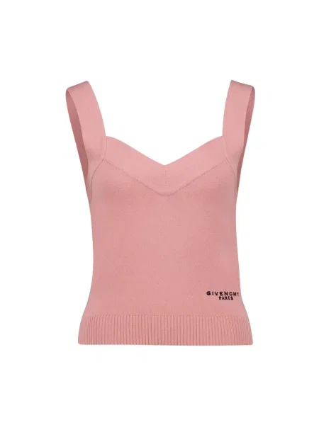 Sweter Givenchy z kaszmiru na ramiączkach różowy