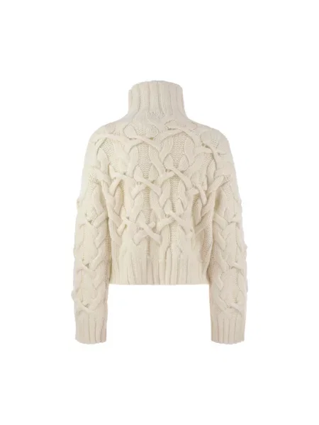 Sweter z golfem Brunello Cucinelli z kaszmiru biały