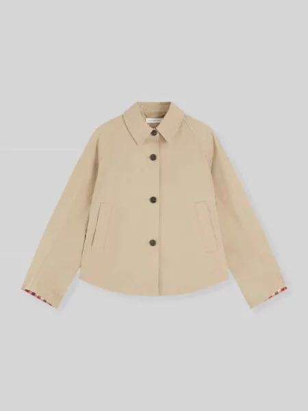 Koszula-kurtka o kroju oversized z mieszanki bawełny Tommy Hilfiger brązowa