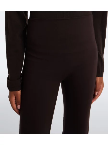 Pantaloni Leset evazate maro