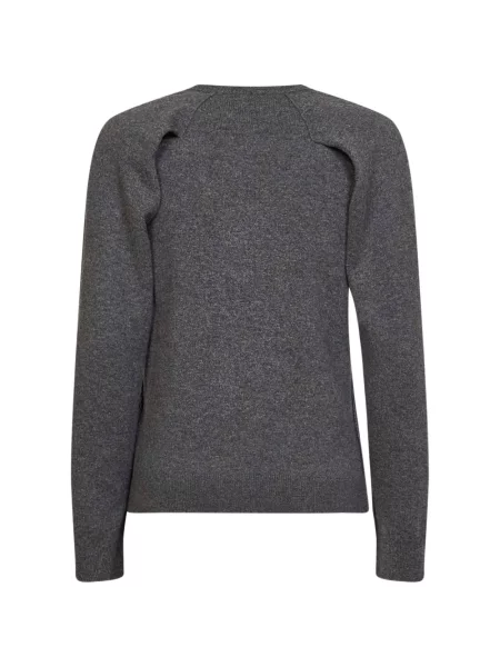 Pulover Jil Sander cu decolteu în V gri