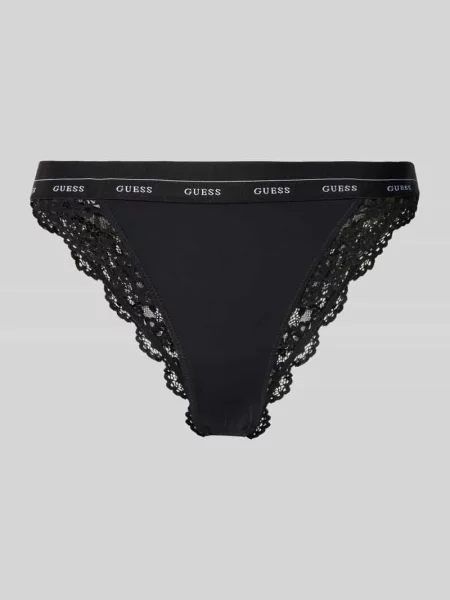 Stringi z koronkowym obszyciem model ‘JANE’ Guess czarne