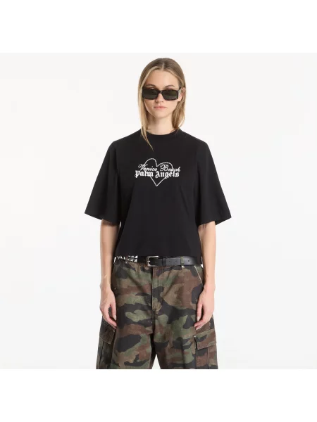 Tricou Palm Angels Venice Love Boxy Tee Black/ Off White L alb