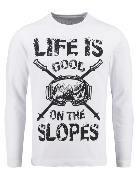Key Largo Tricou Slopes negru alb