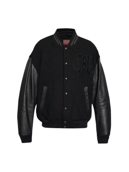 Diesel kurtka bomber wełniana L-NYMAN czarna