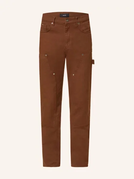 Eightyfive Cargo Džíny Straight Fit brown hnědé