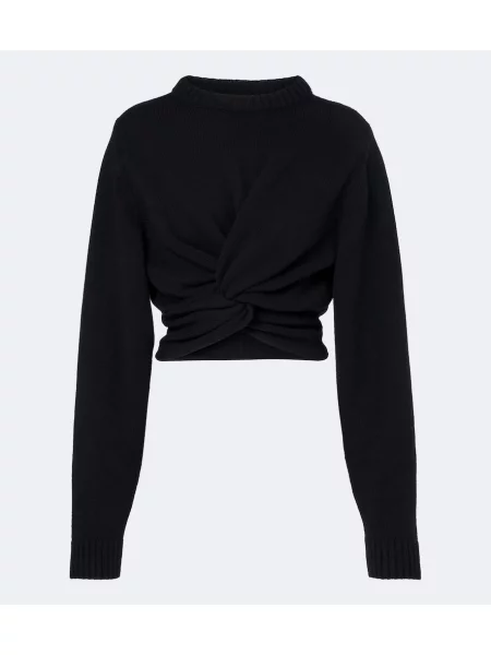 Decupat pulover Balenciaga de lână negru