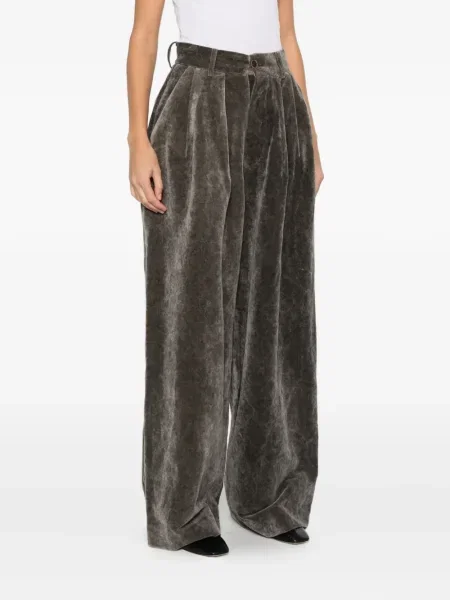 Pantaloni Uma Wang plisate maro