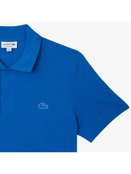 Lacoste Koszulka Polo O Regularnym Kroju Markowa Piqué niebieska