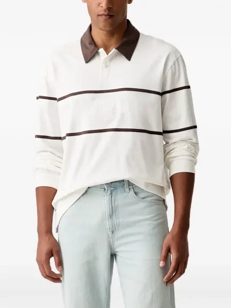 Tricou polo Guess cu broderie alb
