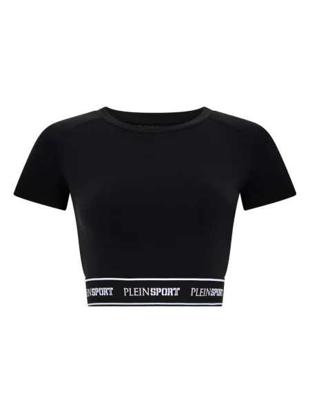 Koszulka Plein Sport polarowa o krotszym kroju czarna