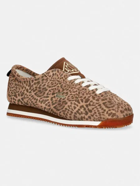 Lacoste CLUB-LOW sneakers pentru femei din piele întoarsă maro