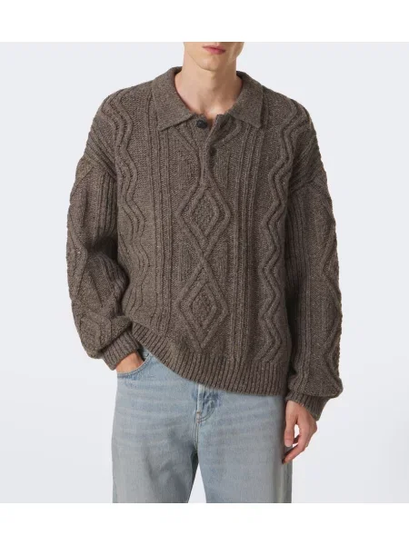 Tricou polo Frame de lână maro