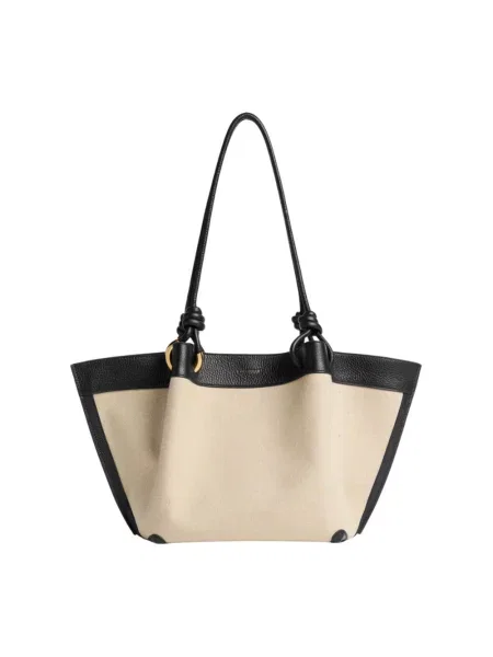 Torebka Coccinelle skórzana beżowa