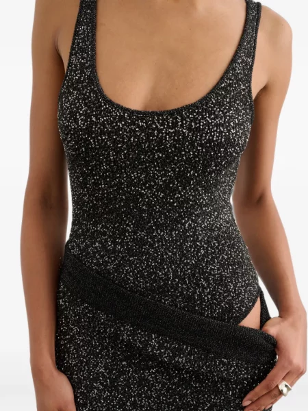 Body Toccin cu paiete negru