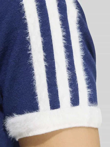 T-shirt Slim w kroju slim fit z mieszanki z wyhaftowanym logo Adidas Originals granatowa
