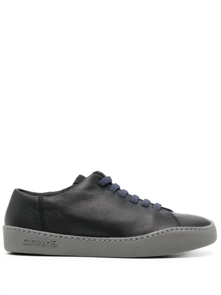 Sneakerși Camper din piele de căprioară negru