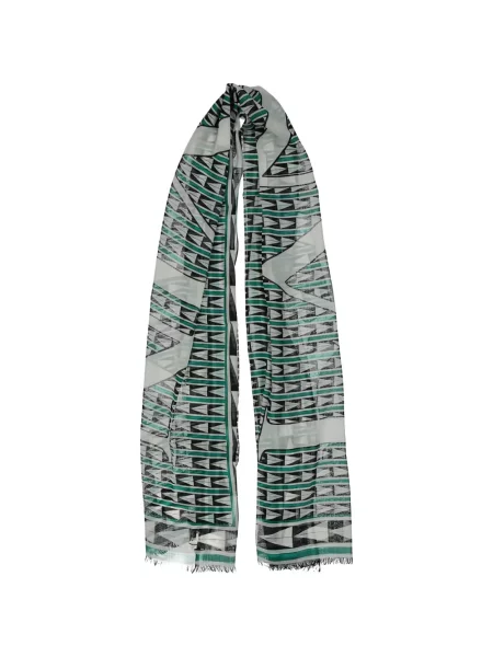 Fular Lanvin cu imagine cu imprimeu geometric alb