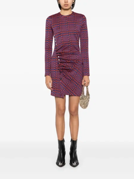 Rochie mini Rabanne scurtă de costum roșu