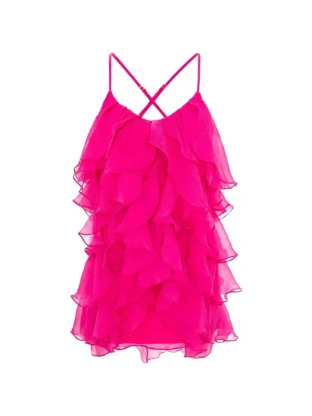Rochie mini Monarh cu volane roz