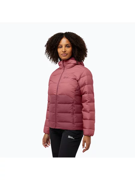 Kurtka z kapturem Jack Wolfskin Ather Down L różowa
