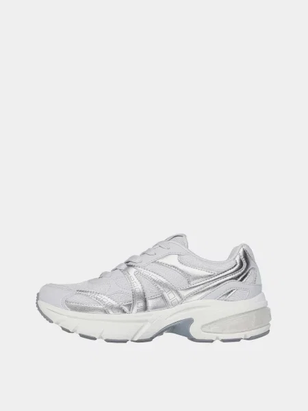 Кожаные кроссовки Skechers в уличном стиле серые